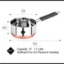 Meq  Meqstore Stainless Steel Copper Bottom Flat Base Stove Bottom Sauce Pan Milk Pan Tea & Coffee Pot Tapeli Patila Cookware Container with Handle 1700 ml, 2 image