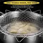 Frizty Foldable Steam Rinse Deep Frying Basket Stainless Steel Fry French Magic Basket Mesh Basket Strainer Net Fried Filter Drainage Rack for Fried Food or Fruits Multifunctional Kitchen Cooking Tool, 7 image