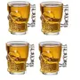 Massive ReckonÂ® Skull Beer Mug Set of 4 Glass Beer Mug Glasses Halloween Skull Gothic Decor Whisky/Wine/Vodka Glass for Your Home Bar 520 ml, 3 image