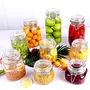 Satvikaya Airtight Canister Glass Kitchen Storage Jar Container With Clip Lock For storage Round Jar MasalaHoney JarSpiceFoodaacharSugarBeanCoffeecerealwith silicon airtight 500 ML(4), 6 image