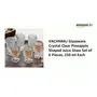 VACHHRAJ Glassware Crystal Clear Pineapple Shaped Juice Glass Set of 6 Pieces 150 ml Each, 2 image