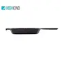 Highkind Pre-Seasoned Cast Iron Grill Pan 10.5 Inches Square Grill Frying Pan with Handle (Black Long Handle), 2 image