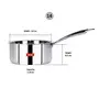 Sumeet Cook Smart TriPly SAS (Steel-Aluminium-Steel - 3 Layers) Sauce Pan - 1.15 LTR - 14Cm, 5 image