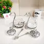 Prince Home Decor & Gifts Aluminium Bowl - 2 Bowl with 2 Spoon and 2 Cover Silver Transparent., 6 image