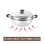 Cello Stainless Steel Induction Base Idli Cooker and Multi Kadhai 6 Plates Silver, 6 image