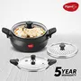 Pigeon by Stovekraft All in One Ceramic Super Outer Lid Cooker 5 Liters Black/Transparent - Aluminium & Stainless Steel, 3 image
