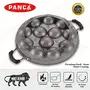 Panca Premium Appam Maker Non Stick Aluminium Appe Tawa Appam Pan with Lid Appam Patra Appam Kadai Paniyarakkal Paniyaram pan Cheese Balls Pancake - Grey, 3 image