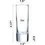TIENER Transparent Heavy Base Shot Glasses Tall Glass Set for Whiskey Tequila Vodka (60ml Pack of 6), 4 image