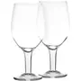 VILRO Crystal Cut Wine Glasses - 250 ml Set of 6 Transparent Long Glass | Brandy Glasses | Wine Glass | Tumbler Set of 6 Red Wine Glass White Wine Glass Crystal Clear Wine Glasses., 2 image
