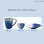 Farkraft Coffee Mug / Tea Cup Bowl and Plate - Studio Pottery Ceramic - Breakfast and Snacks - Best Gift - Set of 3, 7 image