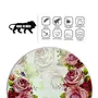 Konvio Melamine Dinner Plates Set of 6 Full Plates Pink Floral Design Unbreakable Plates (Pink 11 inches) - 6 Pieces, 4 image