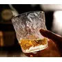 ginoya brothers Glass Whiskey Glacier Cup Frosted Wine Glass Water Cup Colored Crystal Coffee Mug Beer Glasses for Home Office &Bar Scotch Cocktails Juice Drinking (Small 4) (300 ml), 4 image