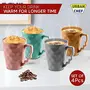 URBAN CHEF Prism Ceramic Handcrafted Shine - Microwave Safe Coffee / Milk Mug with Handle Ideal Best for Self Use Or Gift for Friends Anniversary Birthday-Set of 4, 5 image