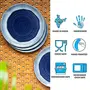 ExclusiveLane 'Sapphire Swirl' Hand Glazed Studio Pottery Ceramic Plates for Dinner Ceramic Dinner Plates & Serving Plates (Set of 4 10 Inches Microwave Safe Dishwasher Safe), 4 image