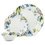 Konvio Floral Design Melamine Unbreakable Dinner Set Collection of Microwave Safe Plates Bowl and Spoons (22 Pieces White), 3 image