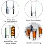 TIENER Transparent Heavy Base Shot Glasses Tall Glass Set for Whiskey Tequila Vodka (60ml Pack of 6), 3 image