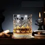 TIENER Old Fashioned Whiskey Glasses Premium Scotch Cocktail Glasses Clear Rum Glasses Elegant Design Whiskey Glasses for Men (350ml Set of 6), 7 image