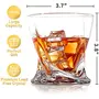 TIENER Elegant Scotch Whiskey Glasses Pemium Crystal Glasses Rock Style Old Fashioned Drinking Glassware (300ml Set of 6), 3 image
