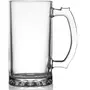 SKGREEN SK Green Glass Beer Mug Set of 500 ml with Handle | Large Beer Glass for Freezer Safe | Bar Beer Cups Drinking Glass Pub Drinking Mug Stein | Alcohol | Beverages Set of 4 (Clear Mug 500 ML 4), 7 image