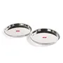 Sumeet Stainless Steel Heavy Gauge Deep Wall Dinner Plates with Mirror Finish 29cm Dia - Set of 2pc, 7 image