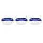 Cutting EDGE Nesterware Food Storage Container for Pulses Sugar Tea Cereals Travelling Spices Office Lunch Box - 500ML (Dark Blue Set of 3), 4 image