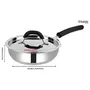 ETHICAL SHINEART Stainless Steel Encapsulated Bottom Fry Pan with SS Lid (24cm), 3 image