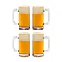 SKGREEN SK Green Glass Beer Mug Set of 500 ml with Handle | Large Beer Glass for Freezer Safe | Bar Beer Cups Drinking Glass Pub Drinking Mug Stein | Alcohol | Beverages Set of 4 (Clear Mug 500 ML 4), 4 image