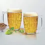 CINSHU International Glass Beer Mug - Set of 4 Transparent 400ml, 6 image