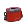 oliveware Microwave Safe and Leak Proof Groove Steel Range Lunch Box of 3 Air-Tight Plastic Containers and Tumbler with Bag (Red), 4 image
