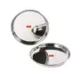 Sumeet Stainless Steel Heavy Gauge Deep Wall Snack Plates with Mirror Finish 24.3cm Dia (Pack of 2), 6 image