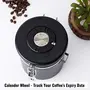 InstaCuppa Stainless Steel Coffee Canister Airtight Container with Date Tracker Jar CO2 Release Valve and Coffee Scoop 500 Grams Steel, 4 image