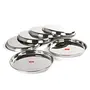 Sumeet Stainless Steel Heavy Gauge Deep Wall Dinner Plates with Mirror Finish 31.3cm Dia - Set of 6pc, 5 image
