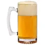 SKGREEN SK Green Glass Beer Mug Set of 500 ml with Handle | Large Beer Glass for Freezer Safe | Bar Beer Cups Drinking Glass Pub Drinking Mug Stein | Alcohol | Beverages Set of 4 (Clear Mug 500 ML 4), 3 image