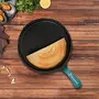 70'S KITCHEN Pre Seasoned Cast Iron Tawa with Silicon Cover Handle for Dosa Roti Chapathi 10 Inch / Black, 5 image