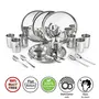 Cello Steelox Stainless Steel Dinner Set 36pcs Silver, 4 image