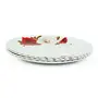 Golden Fish Melamine Red & White Roses Printed Full Size Round Dinner Plate (Set of 4; 11 Inches), 3 image