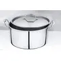 Maxima Stainless Steel Cook and Serve Pot with Stainless Steel Lid (Induction Friendly) Size-22cm Capacity - 4.2 Litre, 7 image