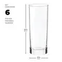 VILON Highball Glasses Set for Water Juice Beer Wine and Cocktails Drinking Glasses Clear Heavy Base Glass Beverage Cup Clear 300 MLGlassware Set of 6, 6 image