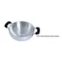 Dharam Paul Traders Heavy Weight Aluminium kadai kadhai for Cooking with lid1 Piece (2 Liter) Diameter-230 mm. Metallic color, 6 image