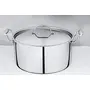 Maxima Stainless Steel Cook and Serve Pot with Stainless Steel Lid (Induction Friendly) Size-22cm Capacity - 4.2 Litre, 6 image