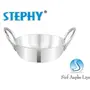 Stephy Stainless Aluminium Calcutta Kadhai with Heavy Base Compatible Gas (2.5 LTR.), 2 image