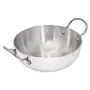 Stephy Stainless Aluminium Calcutta Kadhai with Heavy Base Compatible Gas (2.5 LTR.), 7 image