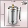 Taluka Copper Stainless Steel Jug Pitcher with Brass Knob Storage and Serving Water Home Hotel Restaurant (1500 ML) with 2 Copper Glass, 4 image