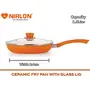 Nirlon Ceramic Nonstick Aluminium Induction Frying Pan with Lid 1.5 litres Orange, 2 image