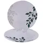 Golden Fish Unbreakable Round Leaves Print Full Dinner Plates (Set of 6 Plates & 6 Bowls), 3 image