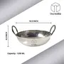 Incredia Stainless Steel Kadai with Handle 1250 Ml Silver- Heavy Bottom Hammered Cookware Kitchen Kadhai for Cooking/Deep Frying, 2 image