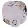Golden Fish Unbreakable Square Melamine Floral Printed Dinner Plates (Set of 6 Plates 11 Inches), 4 image