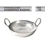 Incredia Stainless Steel Kadai with Handle 1250 Ml Silver- Heavy Bottom Hammered Cookware Kitchen Kadhai for Cooking/Deep Frying, 3 image