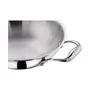 Vinod Platinum Triply Stainless Steel Kadai with Stainless Steel Lid 1.8 L Capacity (22 cm Diameter) with Riveted Handles - Silver (Induction and Gas Stove Friendly), 7 image