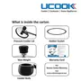 UCOOK Royale Duo Hard Anodised Aluminium Inner Lid Induction Pressure Cooker with Stainless Steel Lid 5 Litre Black, 7 image